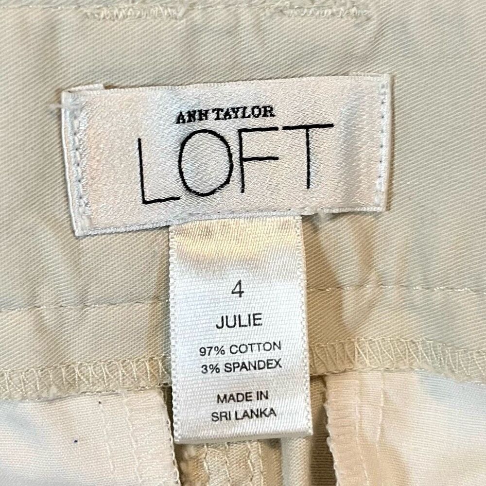 Loft Khaki Julie Cropped Pants 4 - Picture 5 of 8